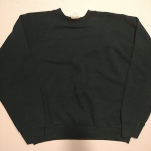 '90s vintage fruit of the loom blank sweatshirt XL USA Made measurement green